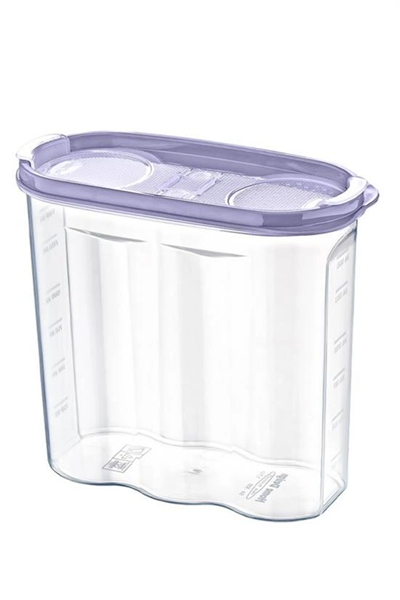 2 Kapaklı Ölçekli Erzak Kuru Gıda Saklama Kutusu Kabı - 1,7 Litre - Sa935 Bx40