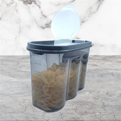 2 Kapaklı Ölçekli Erzak Saklama Kabı - 1,2 Litre - Sa930 Bx40
