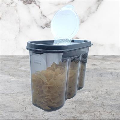 2 Kapaklı Ölçekli Erzak Saklama Kabı - 1,2 Litre - SA930 (3936)