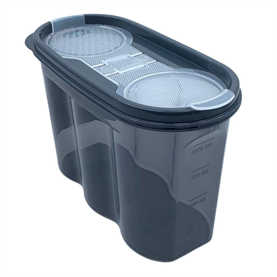2 Kapaklı Ölçekli Erzak Saklama Kabı - 1,2 Litre - Sa930 Bx40