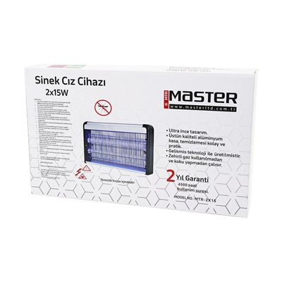 2 Ledli Sinek Öldürücü Cız Cihazı 30wyapışkanlı 47.5x9x5x29cm100m2 Etkinlik Alanı Mtr-2x15y Bx40