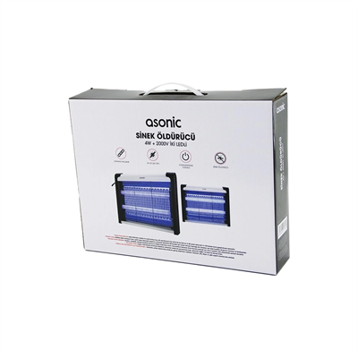2 Ledli Sinek Öldürücü Cız Makine 4w - 2000v 30m2 Etkinlik Alanı As-a28 Bx40