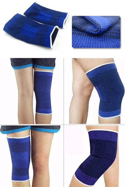 2 Li Elastik Dizlik - Egzersiz Ve Spor Dizliği Büyük Boy 23 Cm