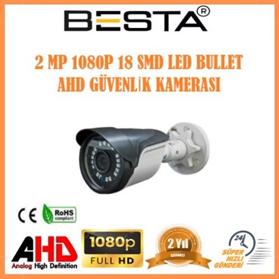 2 MP Ahd 1080P Gece Görüşlü 2 Kameralı Güvenlik Sistemi