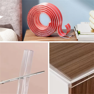 2 Metre Kenar Koruyucu Şerit, Silikon Şeffaf Masa Köşe Koruyucu Güçlü Bant Bx40