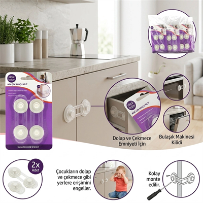 2 Parça  Mini Çok Amaçlı Kilit Ç.emniyet Bx40