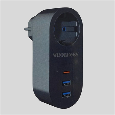 2 USB,1 TYPE-C Girişli 1li Çocuk Korumalı,Isıya Karşı Dayanıklı 2500Watt Termal Akım Korumalı Priz