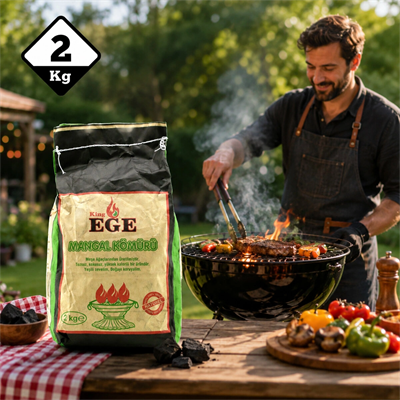 2 kg Mangal Kömürü - Çıra Hediyeli - Meşe Kömürü