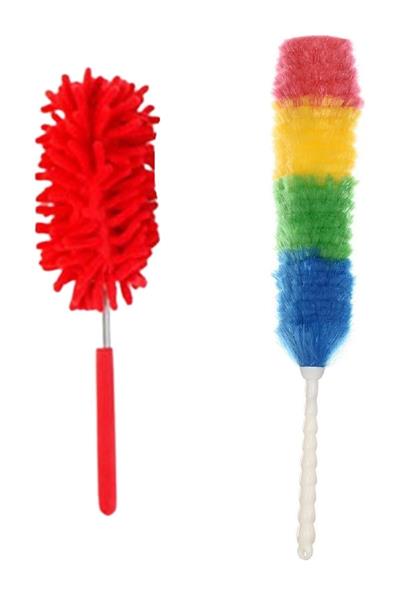 2 li Set Mikrofiber Teleskobik Toz Alma -Antistatik Toz Püskülü Duster (3936)