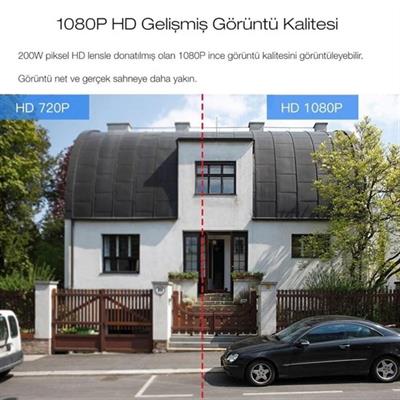 2.0 MP HD Lens İç Dış Mekan Suya Danıklı IP Wifi Network Güvenlik Kamerası Wifi Kamera (3936)