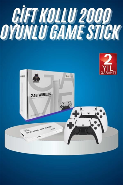 2.4 GHZ Oyun Konsolu Çift Konsol 4K Ultra Hd Game Stick