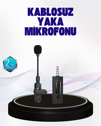 2.4 GHz Kablosuz Yaka Mikrofonu – 60 Metre Menzil, Gürültü Azaltma, Type-C Şarjlı