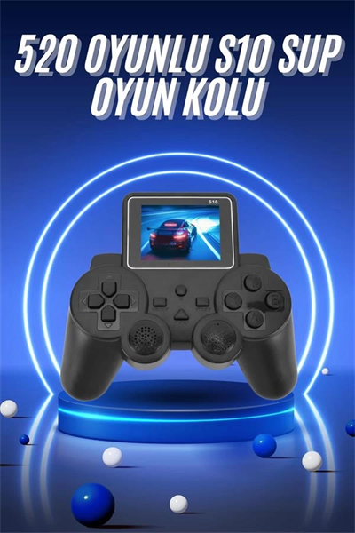 2.4 İnç Ekran 520 Oyunlu Retro Temalı Kablosuz Oyun Kolu El Atarisi