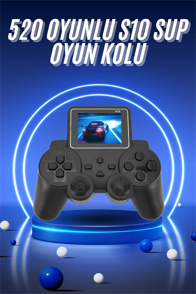 2.4 İnç Ekran 520 Oyunlu Retro Temalı Kablosuz Oyun Kolu El Atarisi