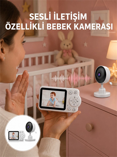 2.8 İnç Ekranlı Bebek Kamerası Gece Görüşlü ve Sesli İletişim Yeni Nesil