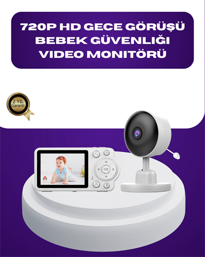 2.8 İnç Ekranlı Bebek Kamerası Gece Görüşlü ve Sesli İletişim