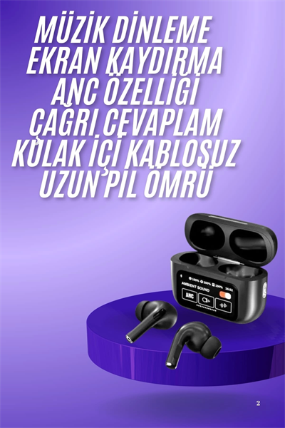2.Nesil Pro Ekranlı Sesli Görüşme Yapabilen Kablosuz Bluetooth Kulaklık Yeni Nesil