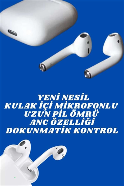 2.Nesil Yeni Model TWS Bluetooth Kulaklık Dokunmatik Kontrol Yüksek Ses Kaliteli