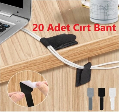 20 Adet Kendinden Yapışkanlı Cırt Cırtlı Bant