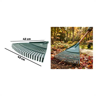 20 Dişli Yaprak Tırmığı - Plastik - 42 cm Genişlik