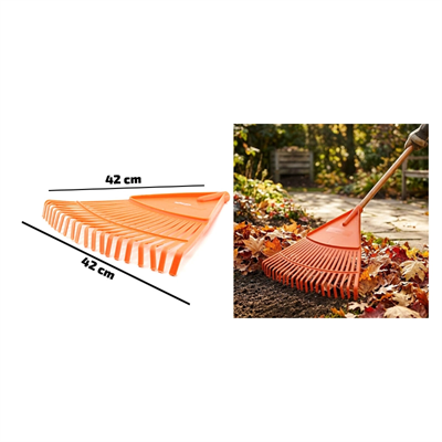20 Dişli Yaprak Tırmığı - Plastik - 42 cm Genişlik
