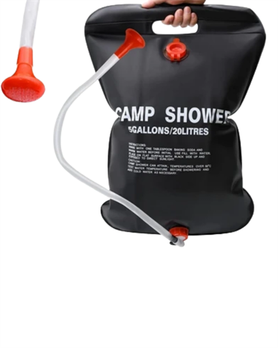 20 Litre Güneş Enerjili Kamp Duşu PVC Dayanıklı Taşınabilir Duş Torbası