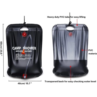 20 Litre Solar Isıtıcılı Kamp Duş Torbası