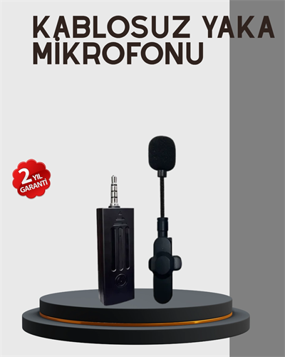20 Metre Menzilli Kablosuz Yaka Mikrofonu Gürültü Engelleyici