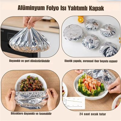 20 Paket Plastic Cover 10pcs Folyo Çok Amaçlı Tabak - Mini Tencere Bone Kapak Toplamda 200 Adet Gönderilir Bx40