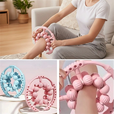 20 Tekerlekli Ayarlanabilir Bacak ve Kol Masaj Aleti – 360° Tam Daire Derin Doku Kas ve Lenfatik Masaj Silindiri