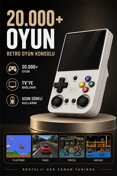 20.000 Oyunlu Retro El Konsolu Taşınabilir Oyun Cihazı