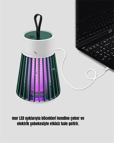 2000 mAh Şarjlı Sivrisinek Kovucu Lamba – Kimyasalsız, Güvenli ve Taşınabilir