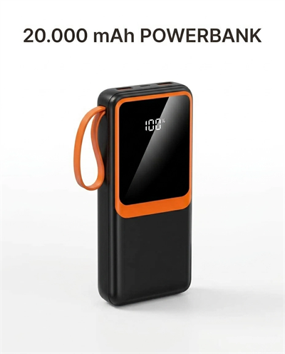 20000 mAh Dijital Ekranlı Powerbank Çoklu Bağlantı Uçlu Taşınabilir Yedek Batarya