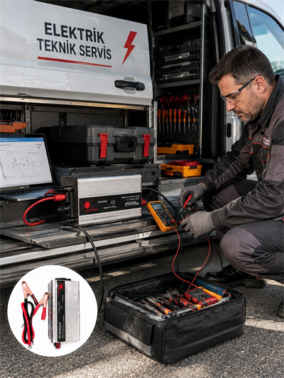 2000W Yüksek Güçlü Araç İnvertörü Priz Çıkışlı Elektrik Dönüştürücü