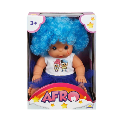 20040 Afro Kıvırcık Saçlı Bebek 23 cm - Stokta Olan Renk Gönderilir