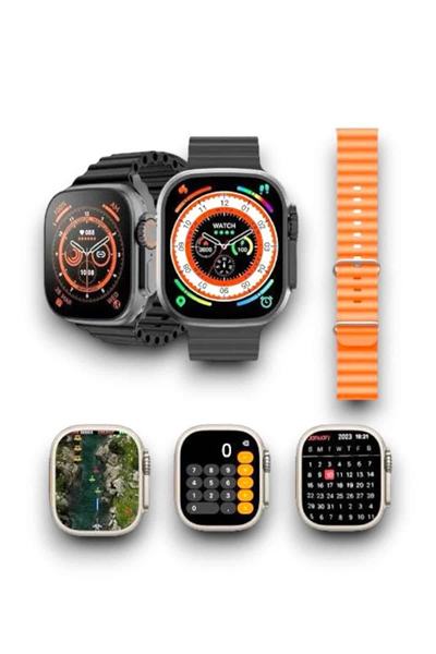 2025 Model Akıllı Saat Çift Kordon Ios Ve Android Arama Cevaplama Sesli Asistan