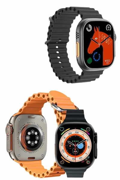 2025 Model Akıllı Saat Çift Kordon Ios Ve Android Arama Cevaplama Sesli Asistan