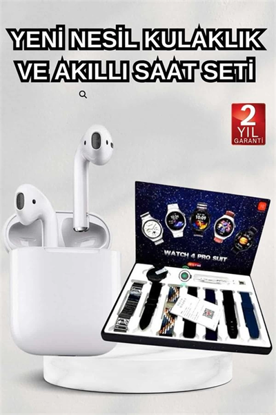 2025 Model Akıllı Saat ve 2.Nesil TWS Bluetooth Kulaklık Yüksek Ses Kaliteli Yeni Nesil