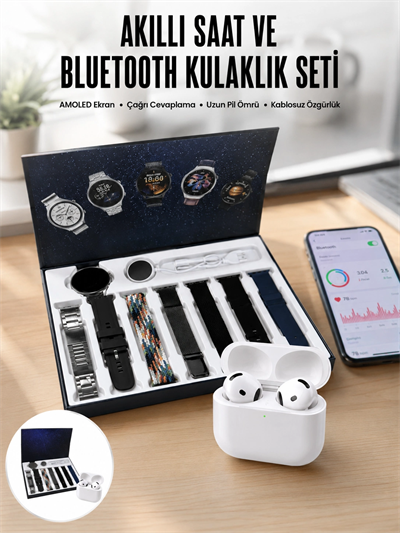 2025 Model Akıllı Saat ve Yeni Nesil Pro Bluetooth Kulaklık ANC Özelliği