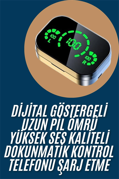 2025 Model Bluetooth Kulaklık Telefon Şarj Edebilen Çağrı Cevaplama Dijital Göstergeli