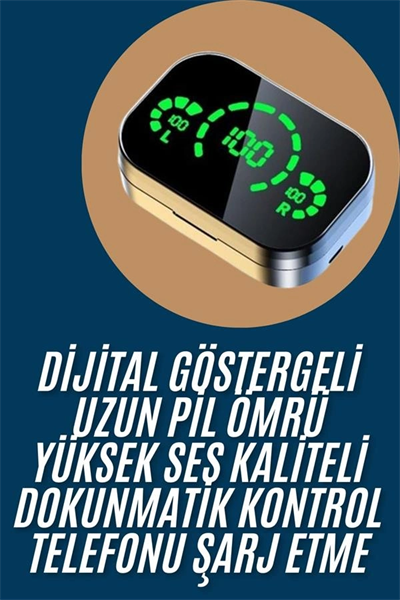 2025 Model Bluetooth Kulaklık Telefon Şarj Edebilen Çağrı Cevaplama Dijital Göstergeli
