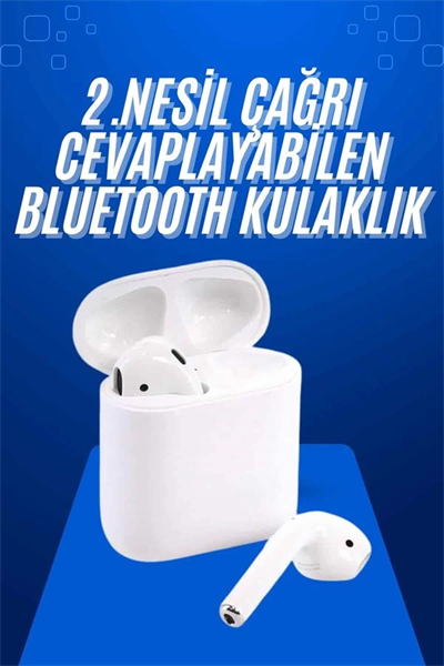 2025 Model Çağrı Cevaplayabilen Bluetooth Kulaklık Beyaz Dokunmatik Kontrol