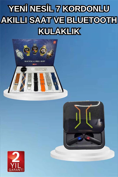 2025 Model Kablosuz Kulaklık ve Yeni Nesil Akıllı Saat Metal Kayış Plastik Kayış