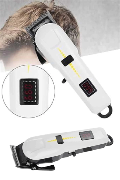 2025 Model Şarjlı Dijital Saç Sakal Tıraş Makinesi Islak Kuru Kullanıma Uygun