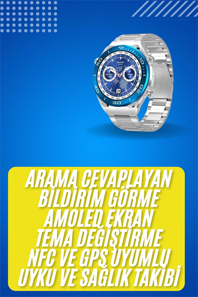 2025 Model Yuvarlak Ekran Android ve İOS Uyumlu GPS Takibi Yapabilen Akıllı Saat