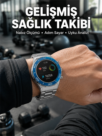 2025 Model Yuvarlak Ekran Android ve İOS Uyumlu GPS Takibi Yapabilen Akıllı Saat Yeni Nesil