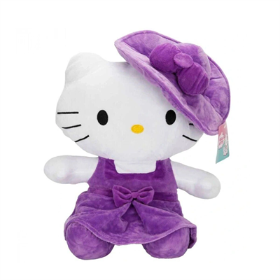 2089 Hello Kitty Şapkalı Peluş 36 cm - 1  Adet Stokta Olan Gönderilir