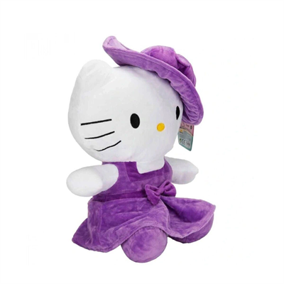 2089 Hello Kitty Şapkalı Peluş 36 cm - 1  Adet Stokta Olan Gönderilir