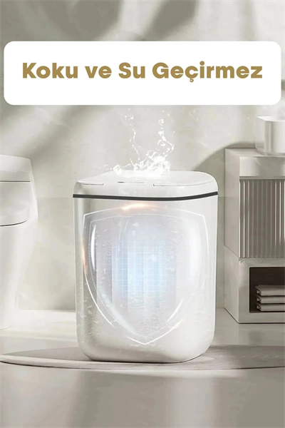 20L Büyük Boy Akıllı Çöp Kovası Sensörlü Antibakteriyel UV Işıklı Ev Mutfak Ofis