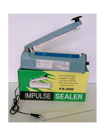 20cm  Metal Gövde Poşet Ağzı Yapıştırma Kapatma Makinası Fs-200 Bx40